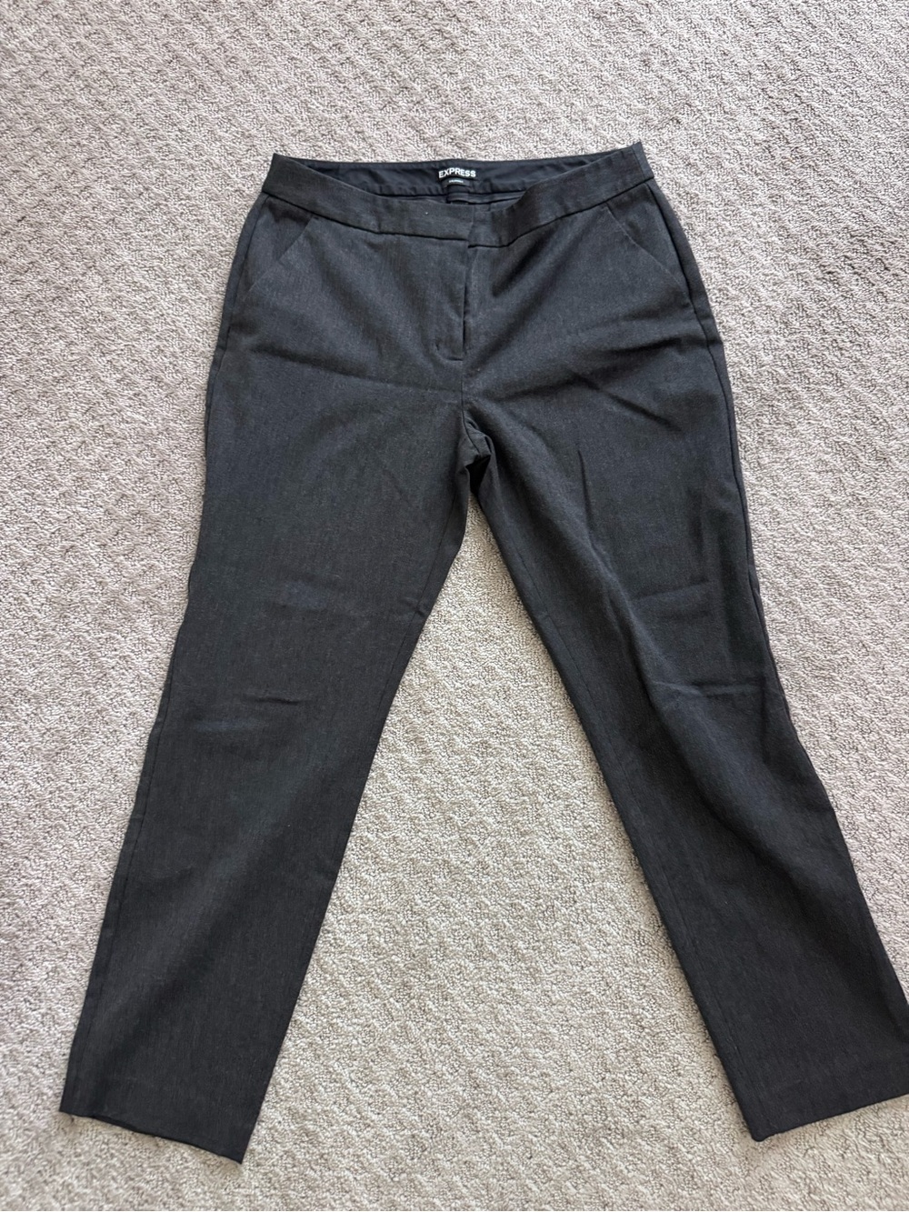 Express Charcoal Columnist Ankle Dress Pants for Women